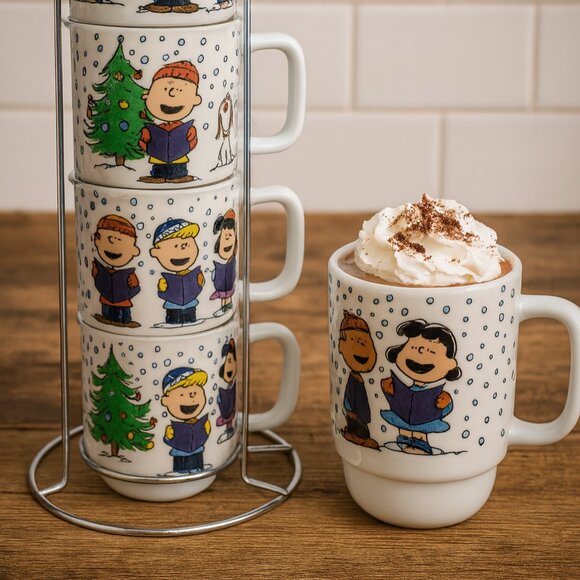 Peanuts Christmas Mug Set – Adorable Holiday Collectible! - Picture 1 of 8